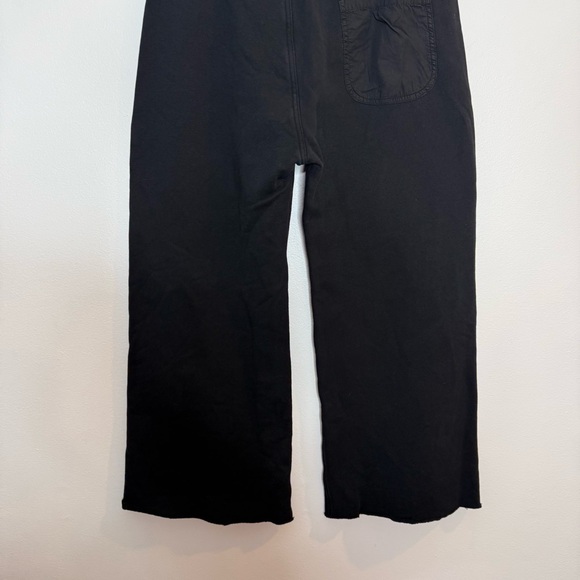 Nili Lotan Kiki Sweatpants 100% cotton wide leg crop in black size small - Picture 13 of 16